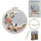 Embroidery Diy Material Package Silver Moon Butterfly Dragonfly Fallen Leaf Pattern