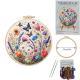 Embroidery Diy Material Package Silver Moon Butterfly Dragonfly Fallen Leaf Pattern