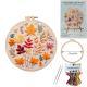 Embroidery Diy Material Package Silver Moon Butterfly Dragonfly Fallen Leaf Pattern