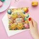 DIY Diamond Painting Kit Birthday Card Kit, Unique Flower Pattern Design, Rhinestone Diamond Painting Art Mosaic Postcards, Holiday Greeting Cards Perfect For Families, Friends, And Lovers, Handmade C