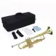 Drop B Tone Adjustable Trumpet Gloves Set Plaint Golden