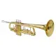 Drop B Tone Adjustable Trumpet Gloves Set Plaint Golden