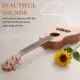 23in Mahogany Body Rosewood Fingerboard Ukulele, Cotton Bag, Capo, Strap, Picksx3, Wrench Tool
