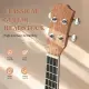 23in Mahogany Body Rosewood Fingerboard Ukulele, Cotton Bag, Capo, Strap, Picksx3, Wrench Tool