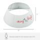 Christmas Tree Collar, Steel Tree Ring Skirt, Home Xmas Decoration for Christmas Tree, 26" x 26" x 11", Cream White