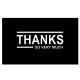 Gift Packaging 50 SheetsPack Simple Black Thank You Cards