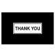 Gift Packaging 50 SheetsPack Simple Black Thank You Cards
