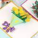 Rose Bouquet Paper Carving Birthday Blessing Small Card Greeting Card