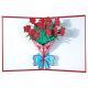 Rose Bouquet Paper Carving Birthday Blessing Small Card Greeting Card