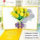 Rose Bouquet Paper Carving Birthday Blessing Small Card Greeting Card