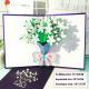Rose Bouquet Paper Carving Birthday Blessing Small Card Greeting Card