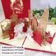 Rose Bouquet Paper Carving Birthday Blessing Small Card Greeting Card
