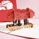 Rose Bouquet Paper Carving Birthday Blessing Small Card Greeting Card