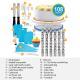 1 Set 11in Rotating Cake Turntable 108Pcs Cake Decorating Supplies Kit Revolving Cake Table Stand Base Baking Tools