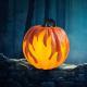 Halloween Pumpkin Lantern Battery Operated Jack O Lantern Flame Lighted Pumpkin Party Favor For Halloween Home Decoration