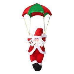 Parachute Santa Ornament Decoration Doll Santa Xmas Tree Ornament For Home Holiday Party Windows Doors