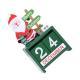 Xmas Desk Calendar Desktop Decoration Tabletop Number Date Wooden Blocks Ornament Santa