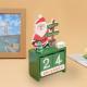 Xmas Desk Calendar Desktop Decoration Tabletop Number Date Wooden Blocks Ornament Santa