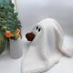Ghost With Pumpkin Pillow Cute PP Cotton Stuffed Ghost Throw Pillow For Festive Party Haunted House Decor