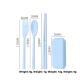 Foldable tableware-blue spoon + chopsticks + fork-1 set - Option1