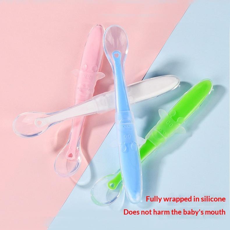 Factory-direct Supply, Boxed, Silicone Baby Spoon