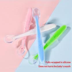 Factory-direct Supply, Boxed, Silicone Baby Spoon