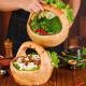 Natural Root Carving Wooden Handmade Fruit Basket