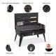 Portable Folding Charcoal BBQ Barbecue Camping Grill Travel Picnic Outdoor UK
