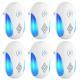 6 Packs Ultrasonic Pest Repellers Electric Plug-In Indoor Pest Control Mouse Repellent Chaser Deterrent Rodent Chaser With 2 Modes For Home Kitchen Office Warehouse Hotel