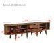 TV Cabinet 175 Cm With Sliding Door, Walnut Look & Large Storage  Country-Style TV Stand Made Of MDF With Open Shelves, Drawers & Cabinet  Natural Design