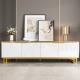 TV Cabinet With Four Doors, TV Stand, TV Panel, Low TV Stand. Unique Design, Geometric Texture. 160 X 37.5 X 48 Cm  L X W X H