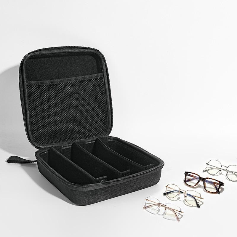 Large-Capacity Travel Sunglasses Storage Pouch With Card Slots