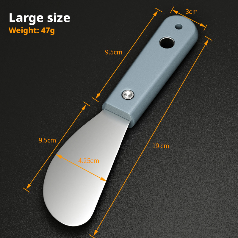 Curtain wall scraper-4.25 * 19 *3cm-gray-pp+201 stainless steel-1 handle - Option1