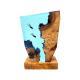 Solid Wood And Resin Ornament Diver Duo Ocean-themed With A Cozy Ambiance