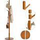 Wooden Coat Stand, Coat Rack Tree 8 Hooks, Hallway Clothes Jacket Hat Hanger