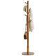 Wooden Coat Stand, Coat Rack Tree 8 Hooks, Hallway Clothes Jacket Hat Hanger