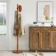 Wooden Coat Stand, Coat Rack Tree 8 Hooks, Hallway Clothes Jacket Hat Hanger