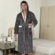 Thick Night-robe Flannel Mens Long Hooded Lace Bathrobe