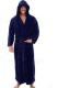 Warm Mens Plus Size Thick Hooded Long Sleeve Nightgown