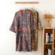 Mens Cotton Gauze Kimono Long Dress Bathrobe