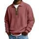 Mens Fashion Solid-Color Long-Sleeve Loose-Fit Sweatshirt