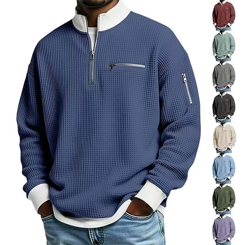 Mens Sports Zip-Up Long-Sleeve Sweatshirt