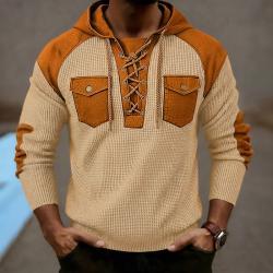 mens-waffle-weave-hooded-long-sleeve-sweatshirt