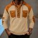 Mens Waffle-Weave Hooded Long-Sleeve Sweatshirt
