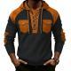 Mens Waffle-Weave Hooded Long-Sleeve Sweatshirt