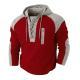 Mens Drawstring Hoodie Waffle-Weave Sweatshirt