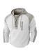 Mens Drawstring Hoodie Waffle-Weave Sweatshirt