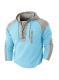 Mens Drawstring Hoodie Waffle-Weave Sweatshirt