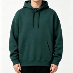 Loose-fitting Casual Plain-colored Hoodie