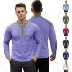 Mens Color-Block Long-Sleeve Sports Sweatshirt